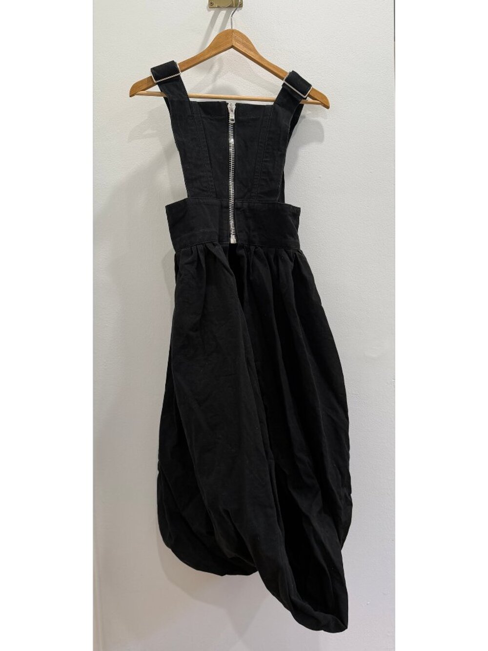 Poena Excess Black Sculptural Bubble Pinafore — Detroit Designer 🖤